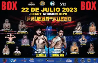 Prueba de Fuego Boxing Event Tapology