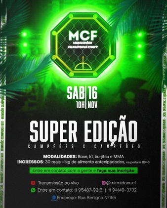 Pôster da Mirmidões Champions Fight 2