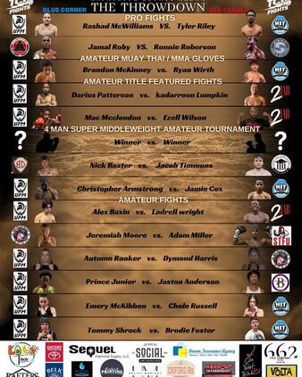 Nick Baxter vs. Jacob Timmons, The Throwdown | Boxing Bout | Tapology