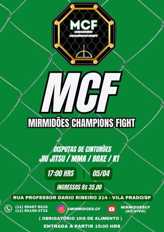 Pôster da Mirmidões Champions Fight 6