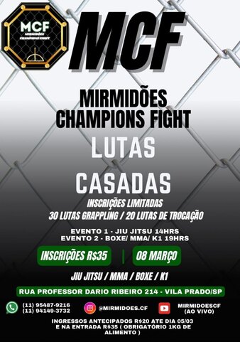 Pôster da Mirmidões Champions Fight 4