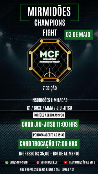 Pôster da Mirmidões Champions Fight 7