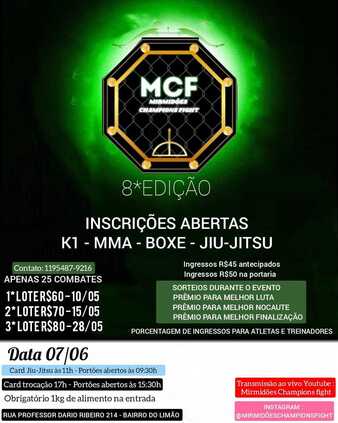 Pôster da Mirmidões Champions Fight 8