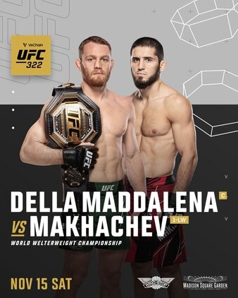UFC 322: Della Maddalena vs. Makhachev Poster - UFC Fight Analytics