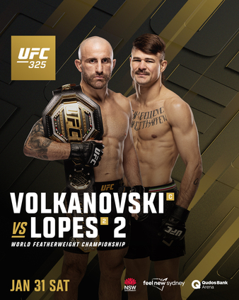 UFC 325: Volkanovski vs. Lopes 2 Poster