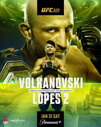 UFC 325: Volkanovski vs. Lopes 2 Poster