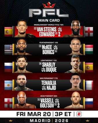 PFL Madrid: Van Steenis vs. Edwards 2