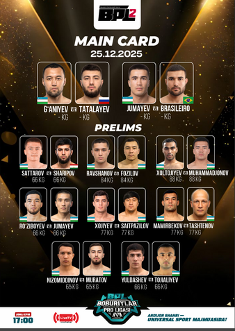 BPL 2: Jumaev vs. Oliveira | MMA Event | Tapology