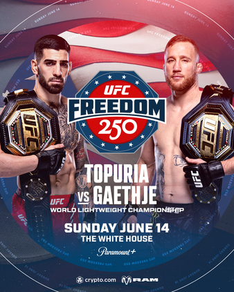 UFC Freedom Fights 250: Topuria vs. Gaethje Poster - UFC Fight Analytics