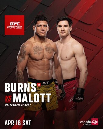 UFC Fight Night: Burns vs. Malott Poster - UFC Fight Analytics