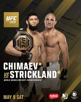 UFC 328: Chimaev vs. Strickland Poster - UFC Fight Analytics