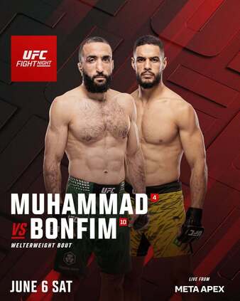 UFC Fight Night: Muhammad vs. Bonfim Poster - UFC Fight Analytics