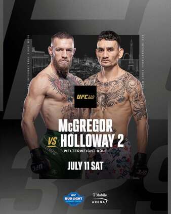 UFC 329: McGregor vs. Holloway 2 Poster - UFC Fight Analytics
