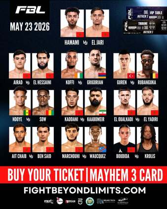 FBL - Mayhem 3 | Kickboxing Event | Tapology