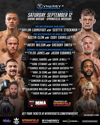 Synergy FC 31: Springfield | MMA & Kickboxing Event | Tapology