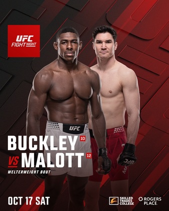 UFC Fight Night: Buckley vs. Malott Poster - UFC Fight Analytics
