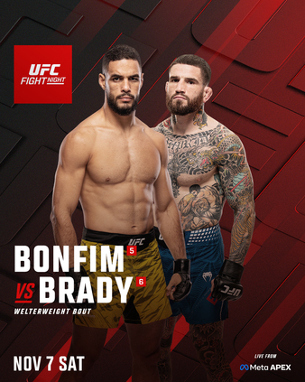 UFC Fight Night: Bonfim vs. Brady Poster - UFC Fight Analytics