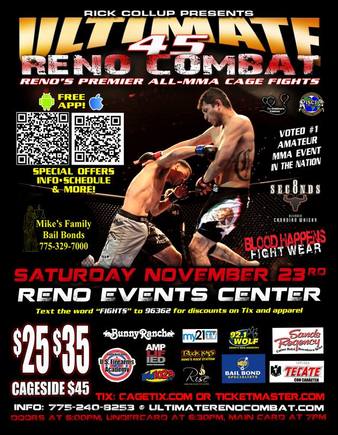 Ultimate Reno Combat 45 | MMA Event | Tapology