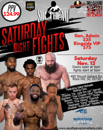 Saturday Night Fights | Boxing Event | Tapology